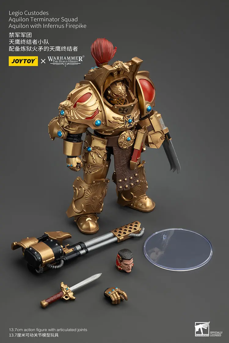 the parts of the Action Figure - JoyToy Scale Legio Custodes Aquilon Terminator with Infernus Firepike 1 18 - Warhammer The Horus Heresy rectangle image the parts of the Action Figure - JoyToy Scale Legio Custodes Aquilon Terminator with Infernus Firepike 1 18 - Warhammer The Horus Heresy rectangle image