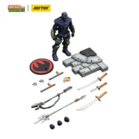 the parts of the Action Figure - TMNT Foot Clan B TMNT Nickelodeon 1 18 - JOYTOY Teenage Mutant Ninja Turtles in white background