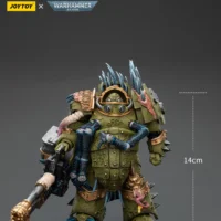 the size of the Action Figure - JOYTOY Death Guard Blightlord Terminator with Reaper Autocannon and Bubotic Blades 1 18 - Warhammer 40K rectangle image