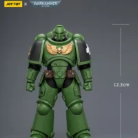the size of the Action Figure - JOYTOY Salamanders Intercessor with Bolt Rifle, Bolt Pistol and Chainsword 1 18 - Warhammer 40K rectangle image